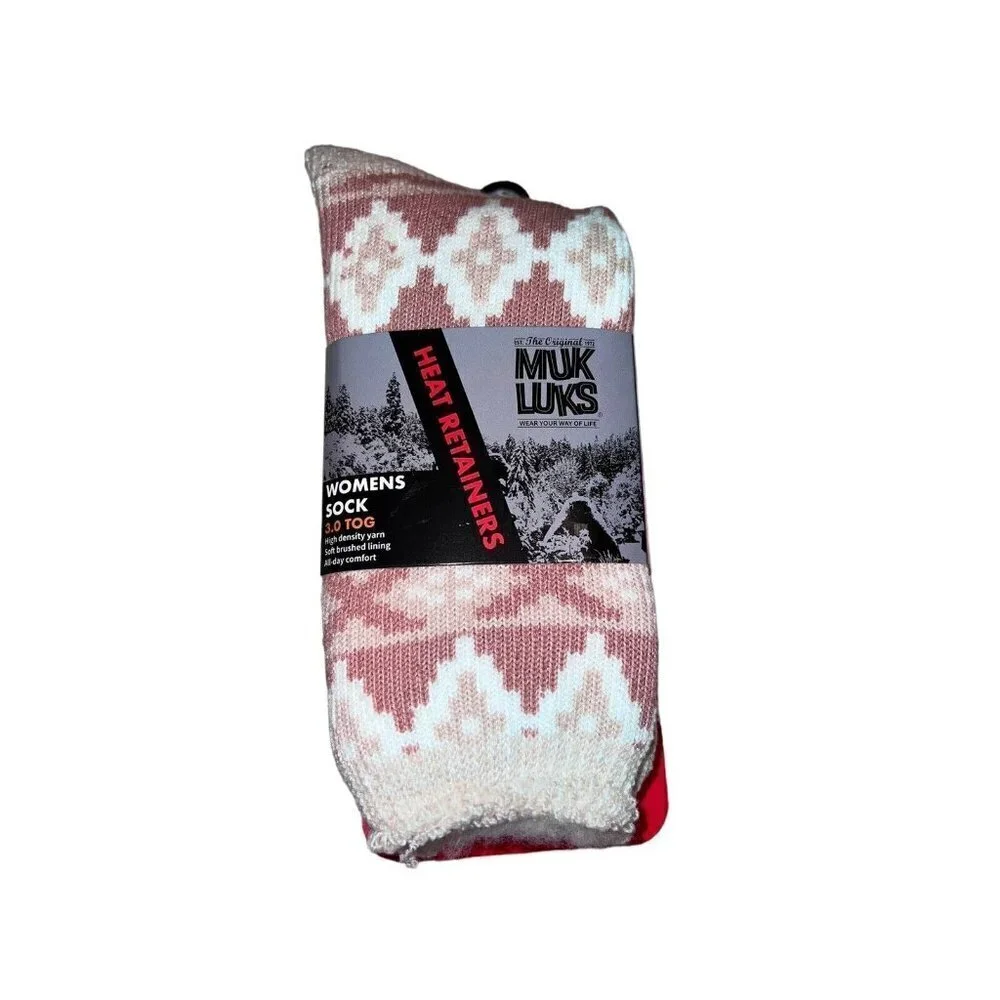 NWT MUK LUKS Heat Retainers Womens Socks 3.0 TOG Shoe Sz 6-11